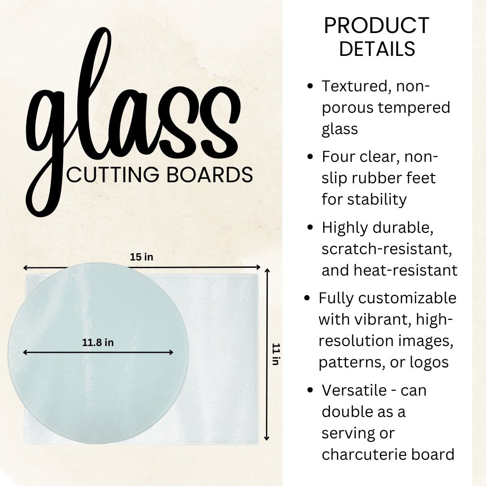 Personalized Glass Cutting Board | Embedded Designz