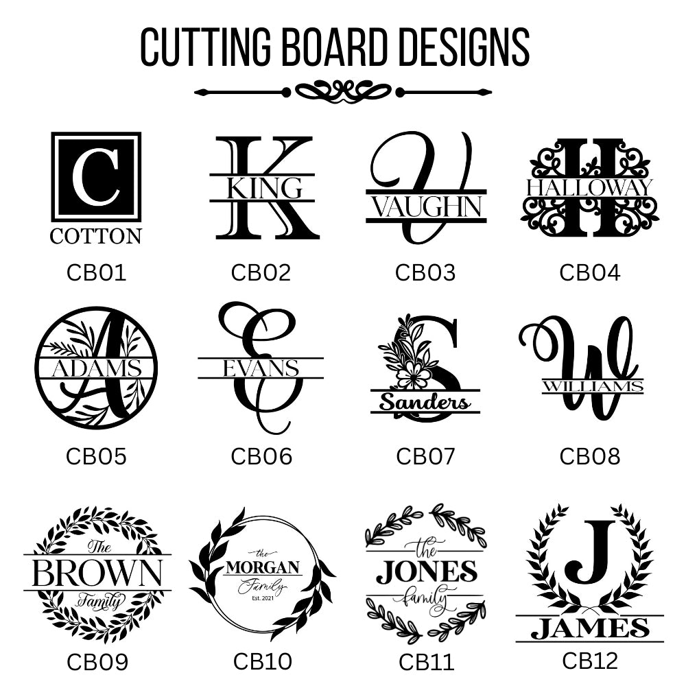 Personalized Glass Cutting Board | Embedded Designz