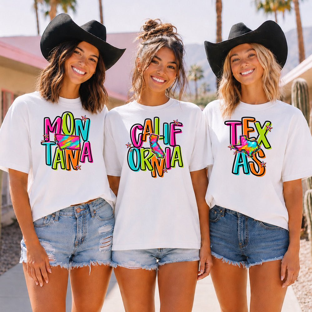 Rep Your Roots | Bold State Pride Sublimation Tee | All 50 States | Embedded Designz