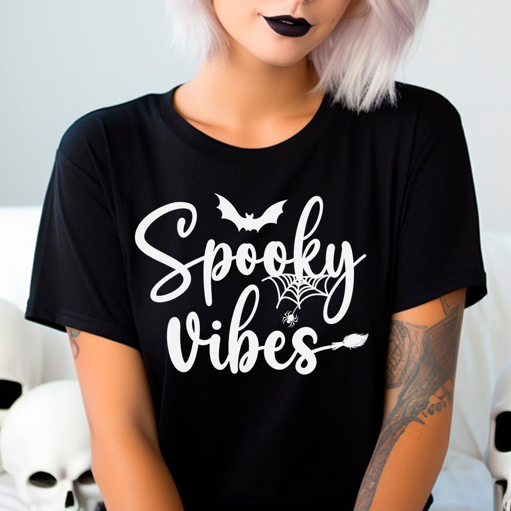 Spooky Vibes Premium Halloween T-Shirt | Embedded Designz