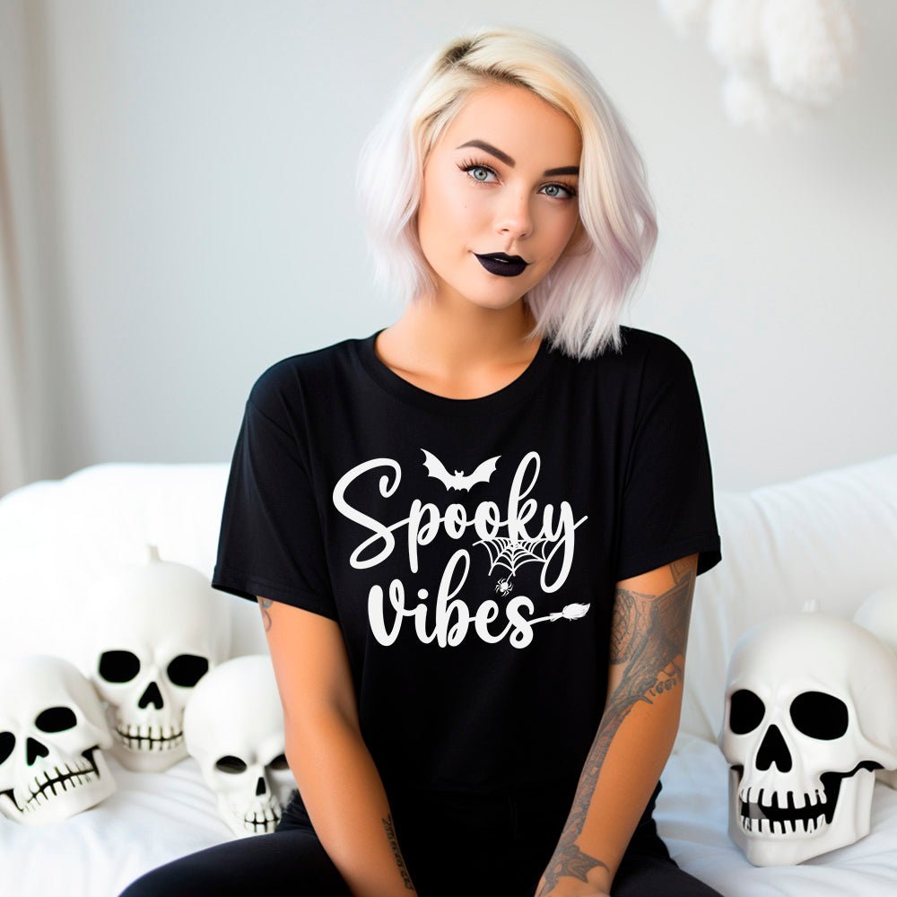 Spooky Vibes Premium Halloween T-Shirt | Embedded Designz