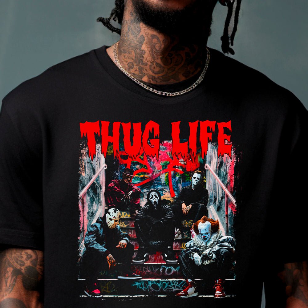 Thug Life Horror Crew Unisex Halloween T-Shirt | Embedded Designz