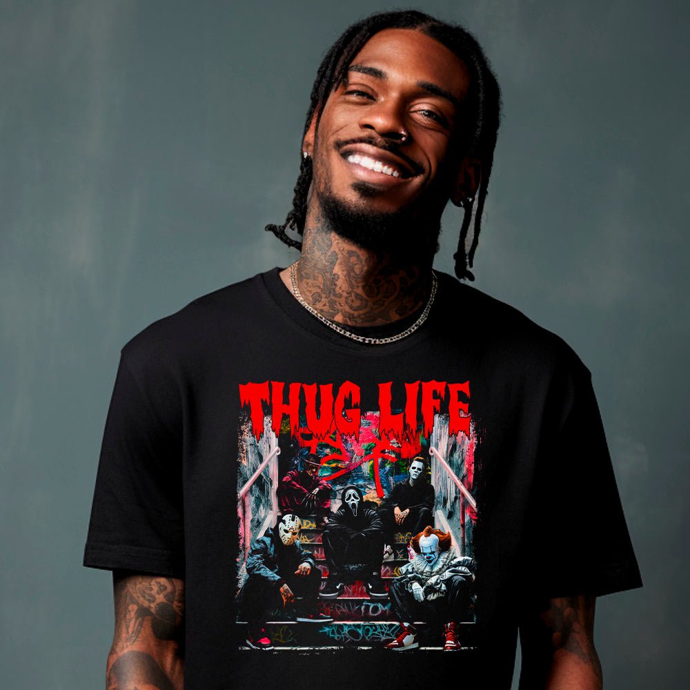 Thug Life Horror Crew Unisex Halloween T-Shirt | Embedded Designz