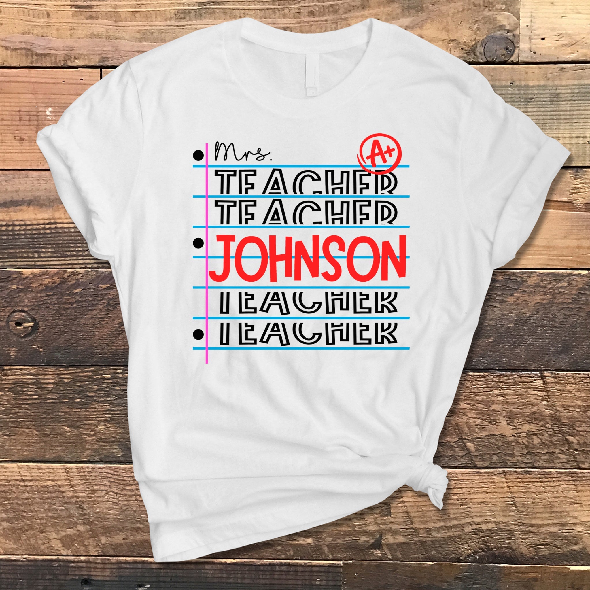 A+ Teacher Premium T-Shirt | Embedded Designz