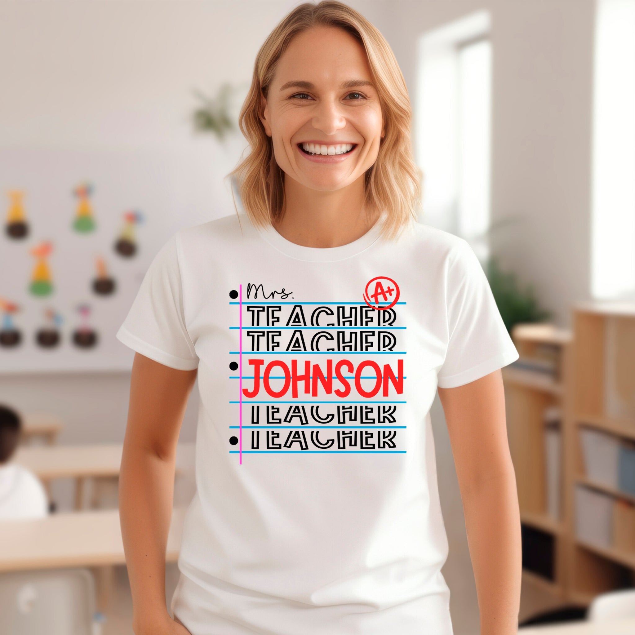 A+ Teacher Premium T-Shirt | Embedded Designz