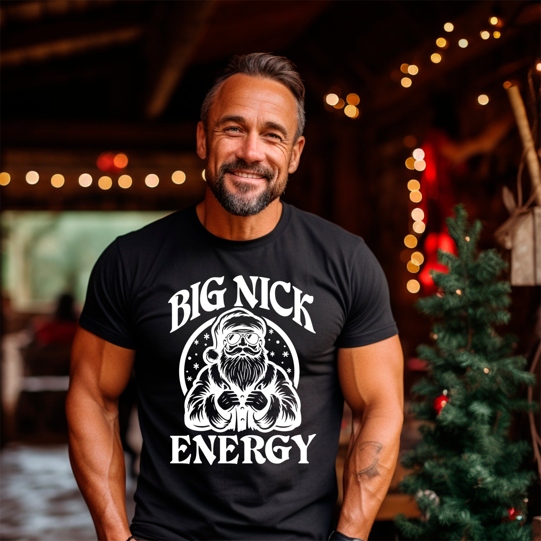 Big Nick Energy Premium Christmas T-Shirt | Embedded Designz