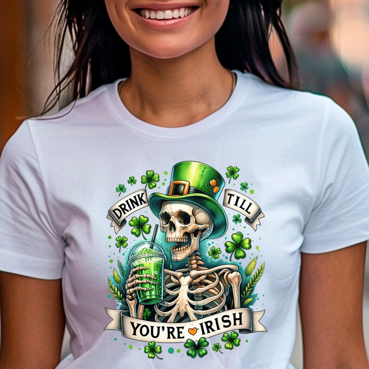 Drink Till You're Irish St. Patrick's Day Premium T-Shirt | Embedded Designz