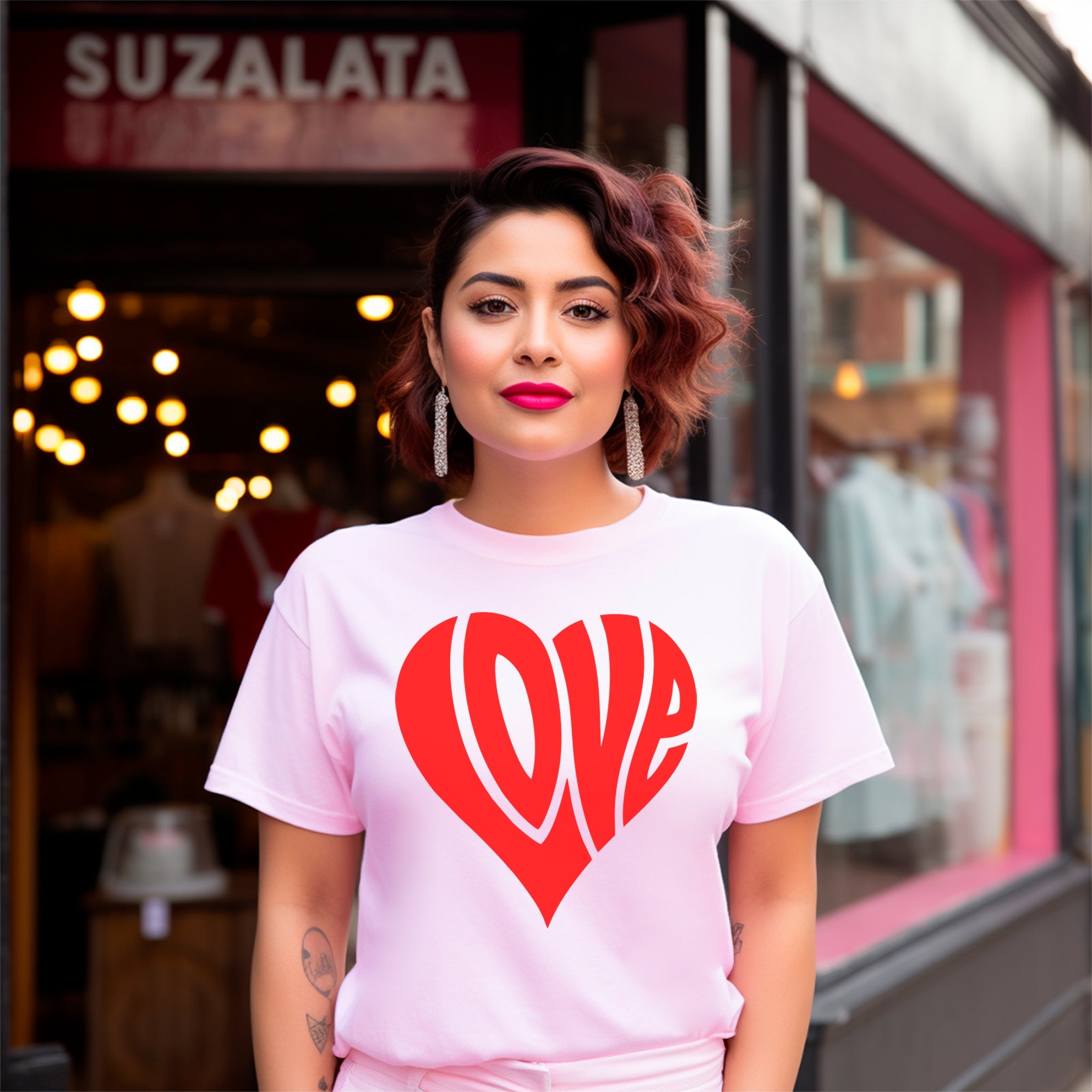 Groovy Love Premium Valentine's T-Shirt | Embedded Designz