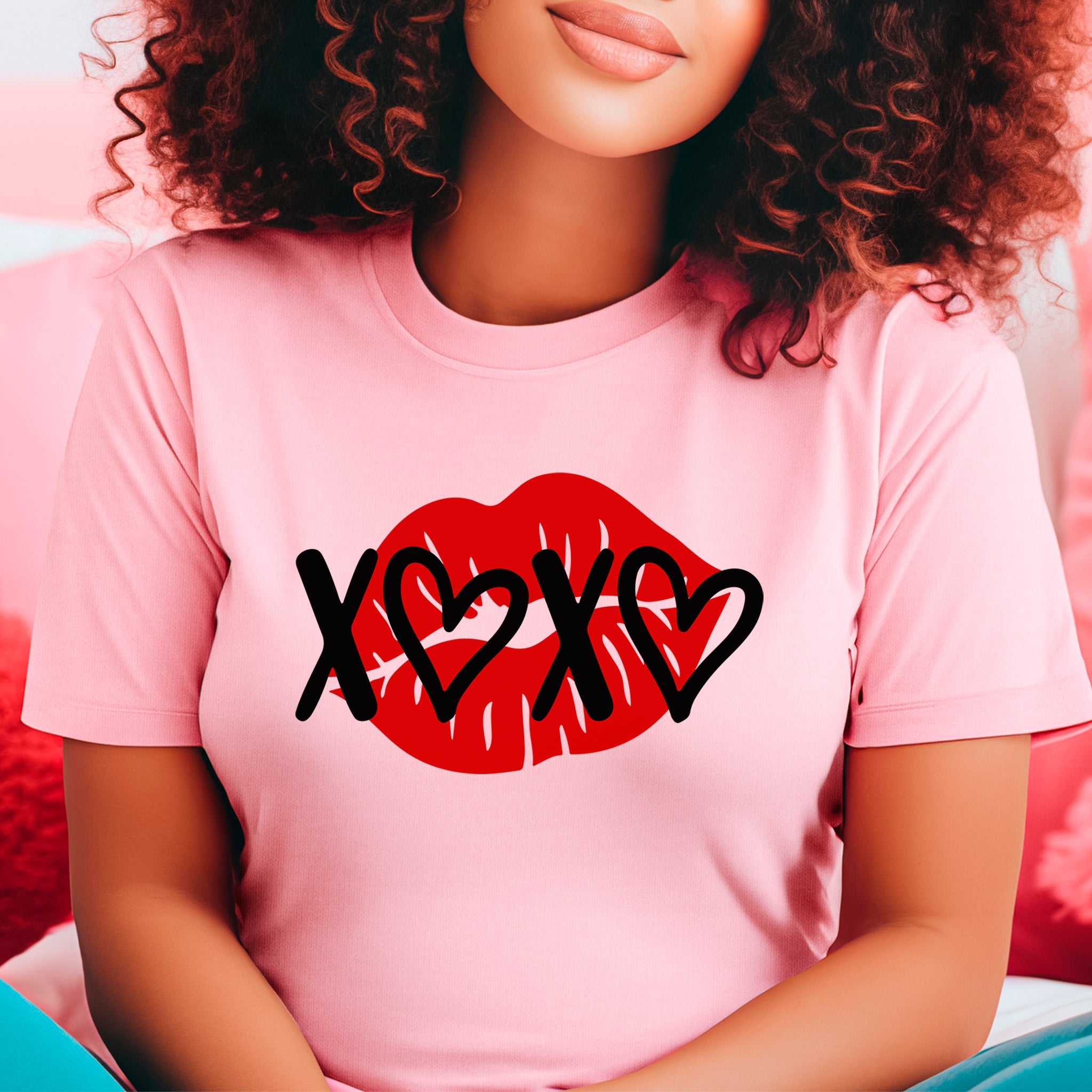Hugs & Kisses Premium Valentine's T-Shirt | Embedded Designz