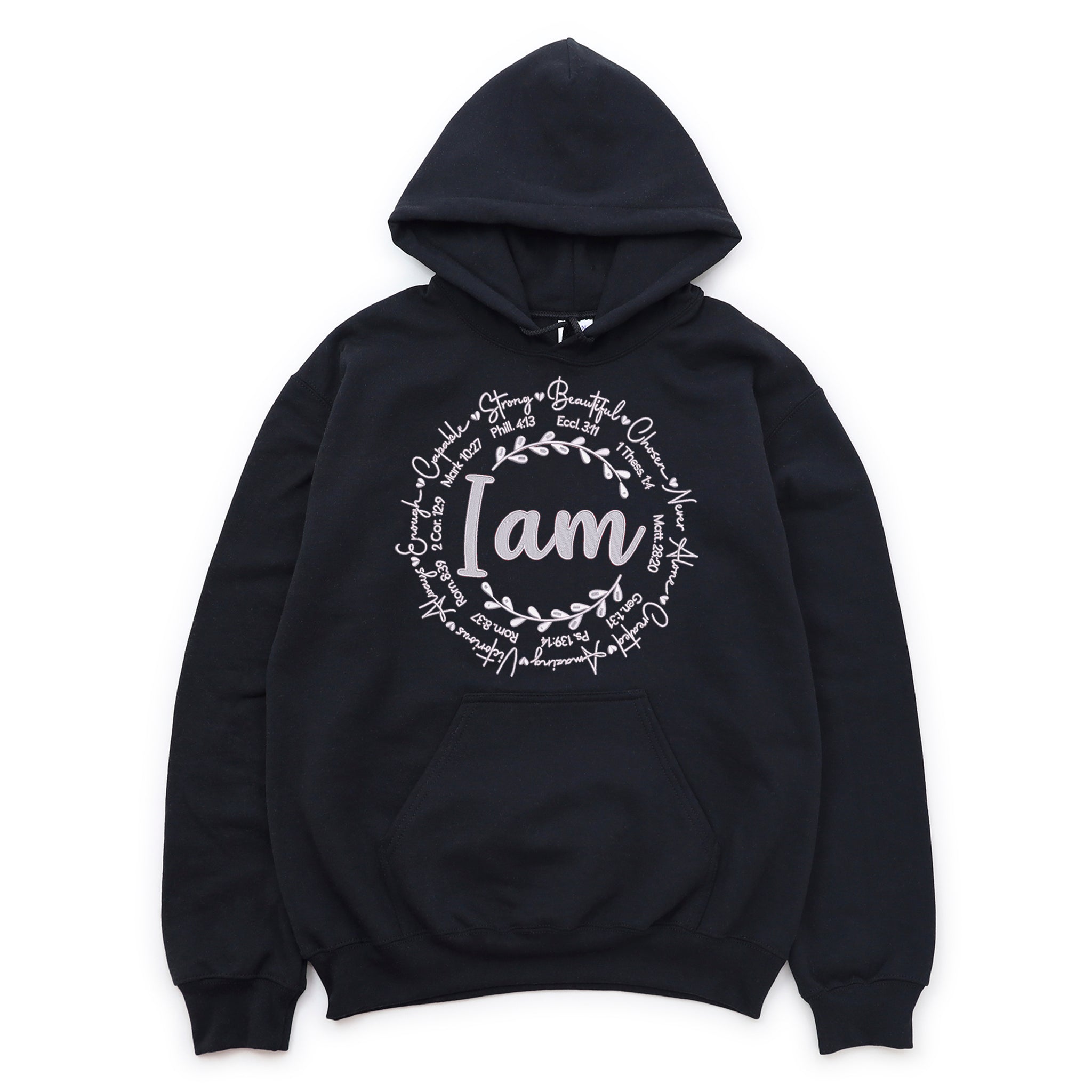 "I Am" Premium Embroidered Cotton Sweatshirt | Embedded Designz