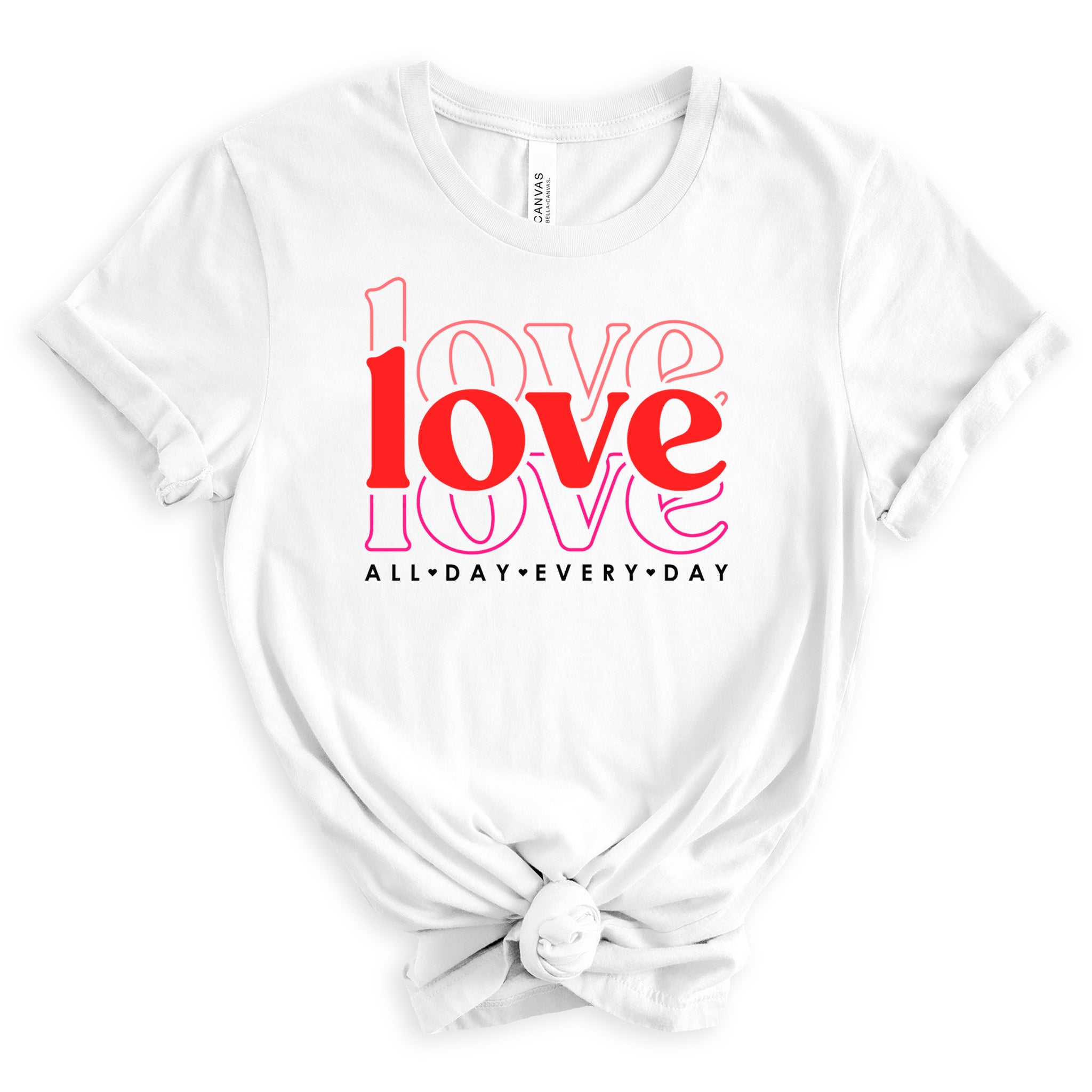 Love All Day Every Day Premium Valentine's T-Shirt | Embedded Designz