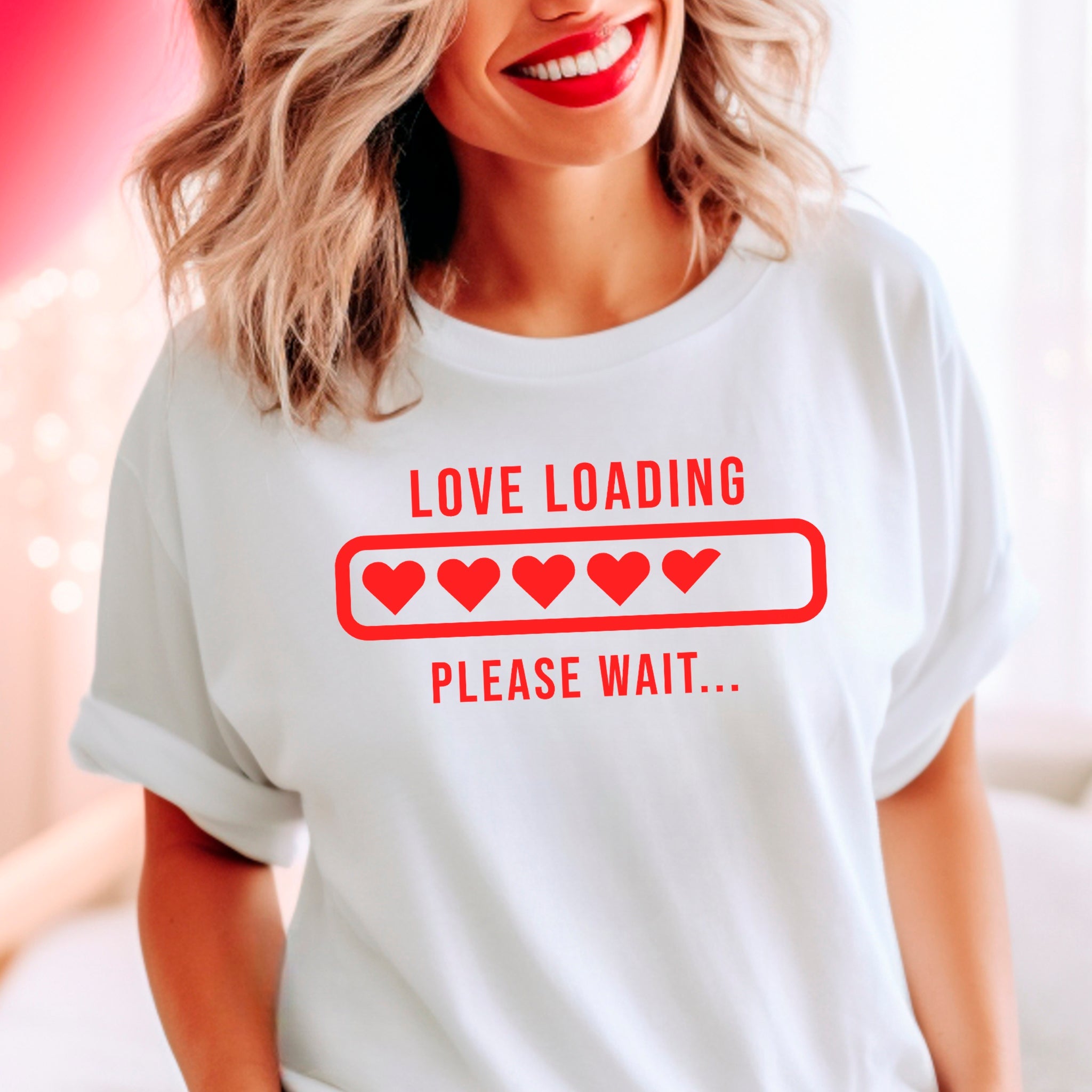 Love Loading Premium Valentine's T-Shirt | Embedded Designz