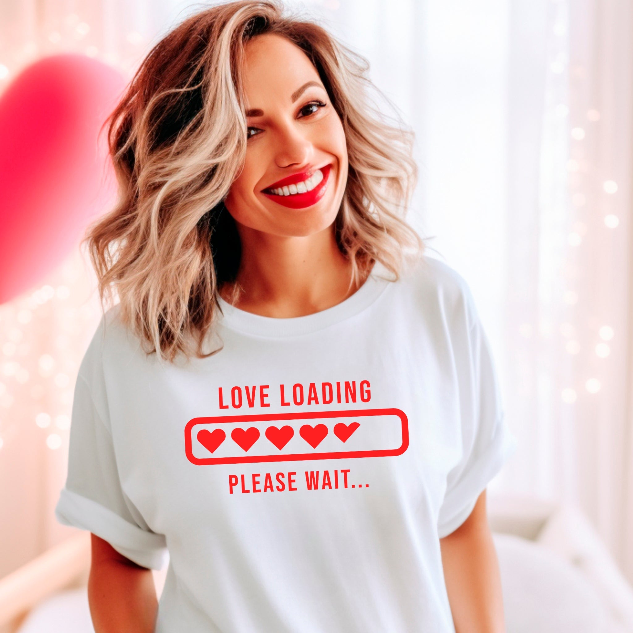 Love Loading Premium Valentine's T-Shirt | Embedded Designz