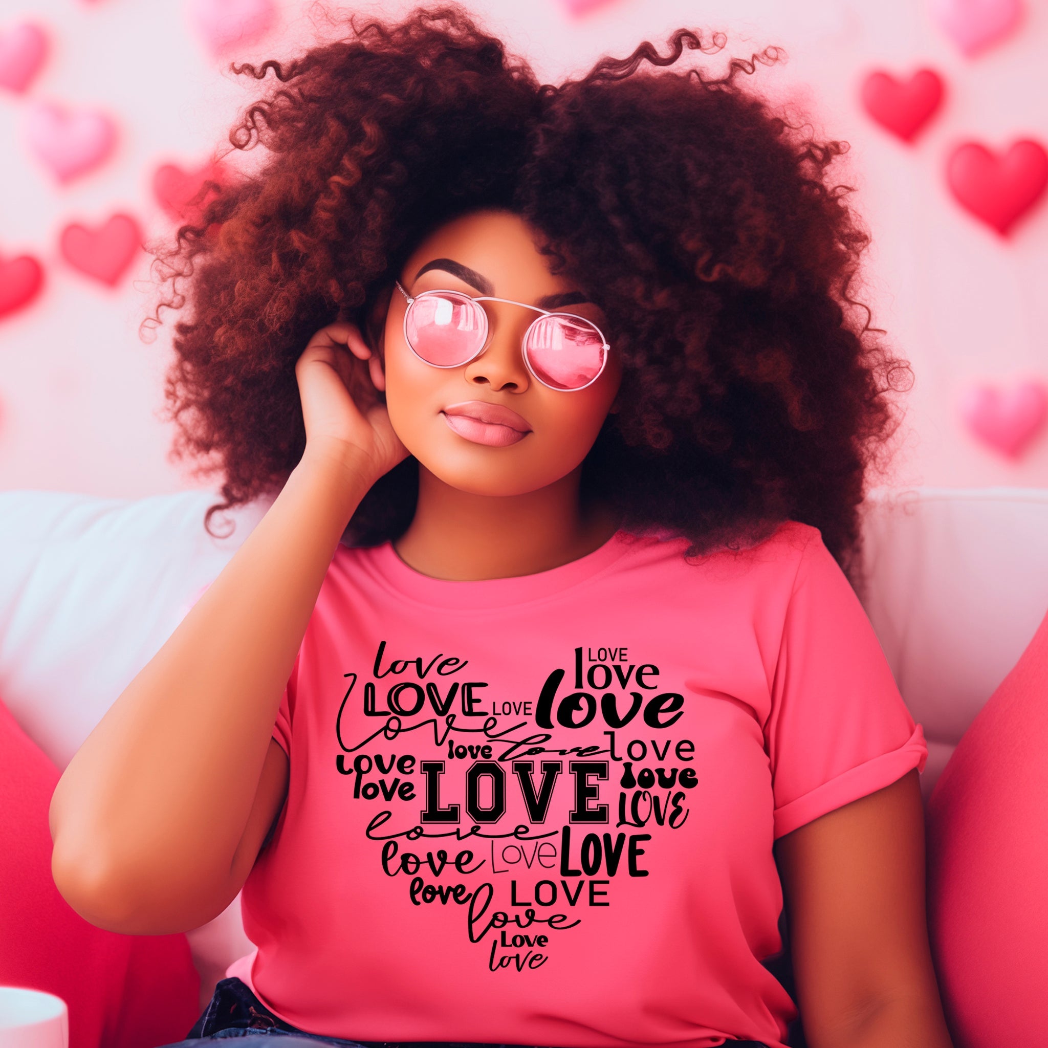 Loving Heart Premium Valentine's T-Shirt | Embedded Designz