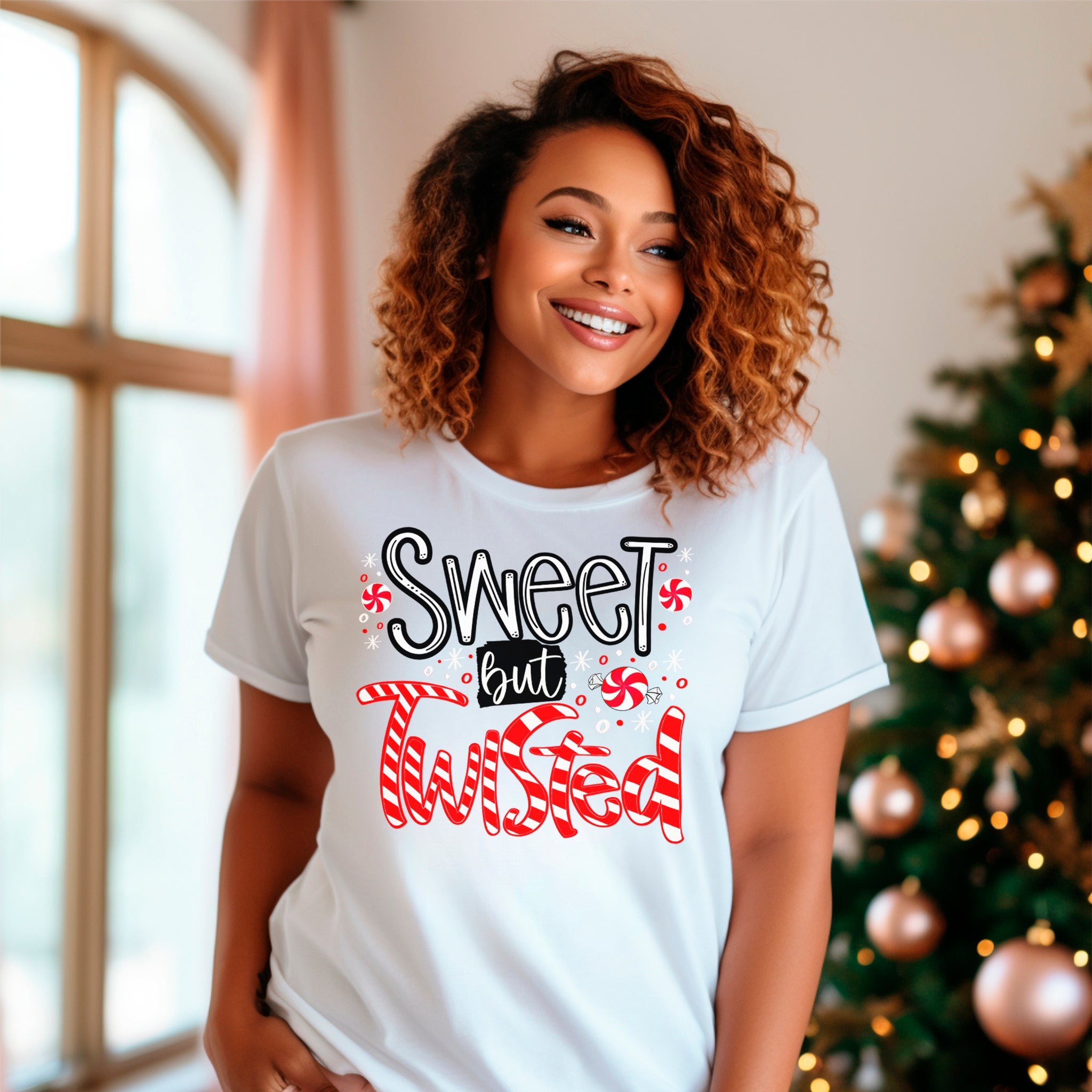 Sweet But Twisted Premium Christmas T-Shirt | Embedded Designz