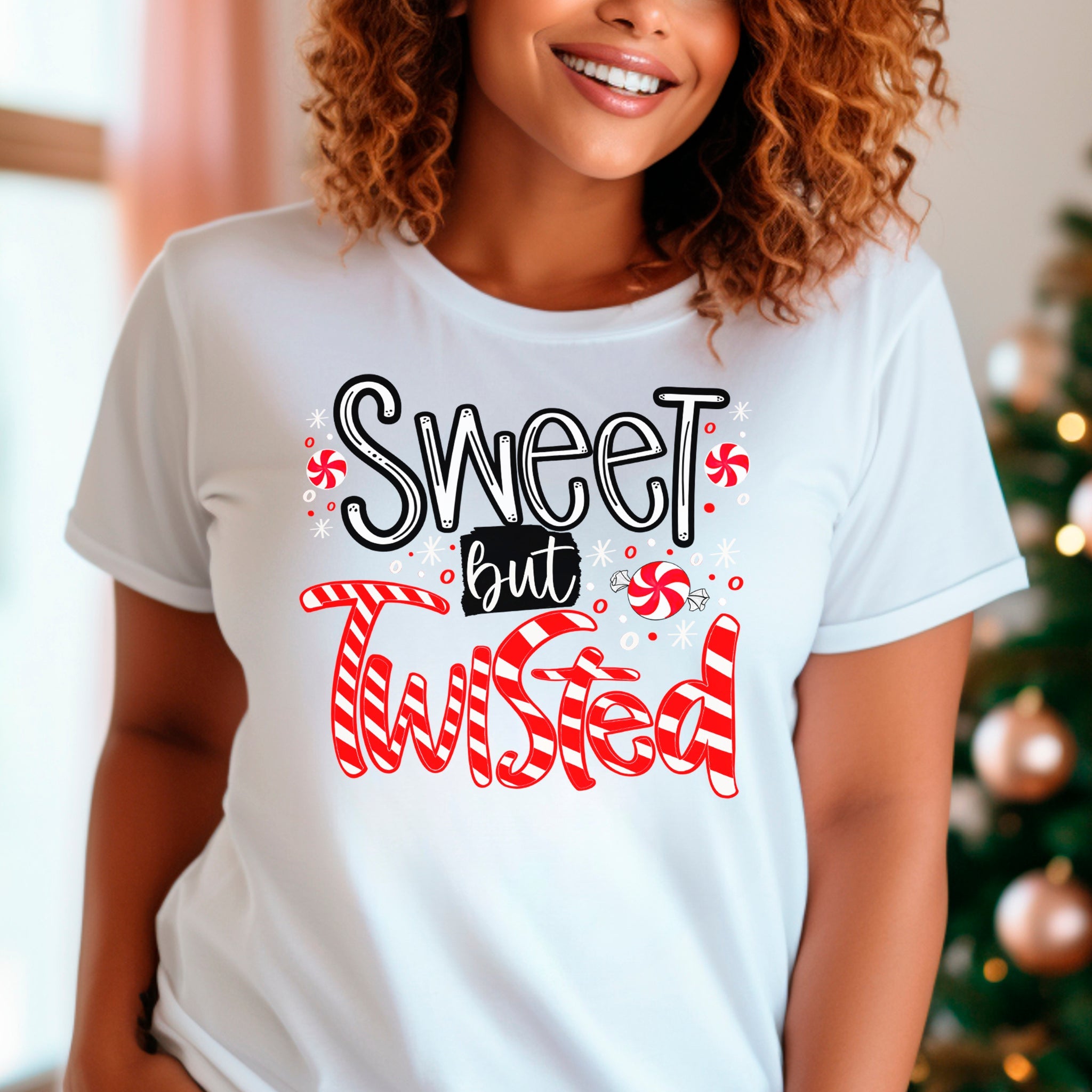 Sweet But Twisted Premium Christmas T-Shirt | Embedded Designz