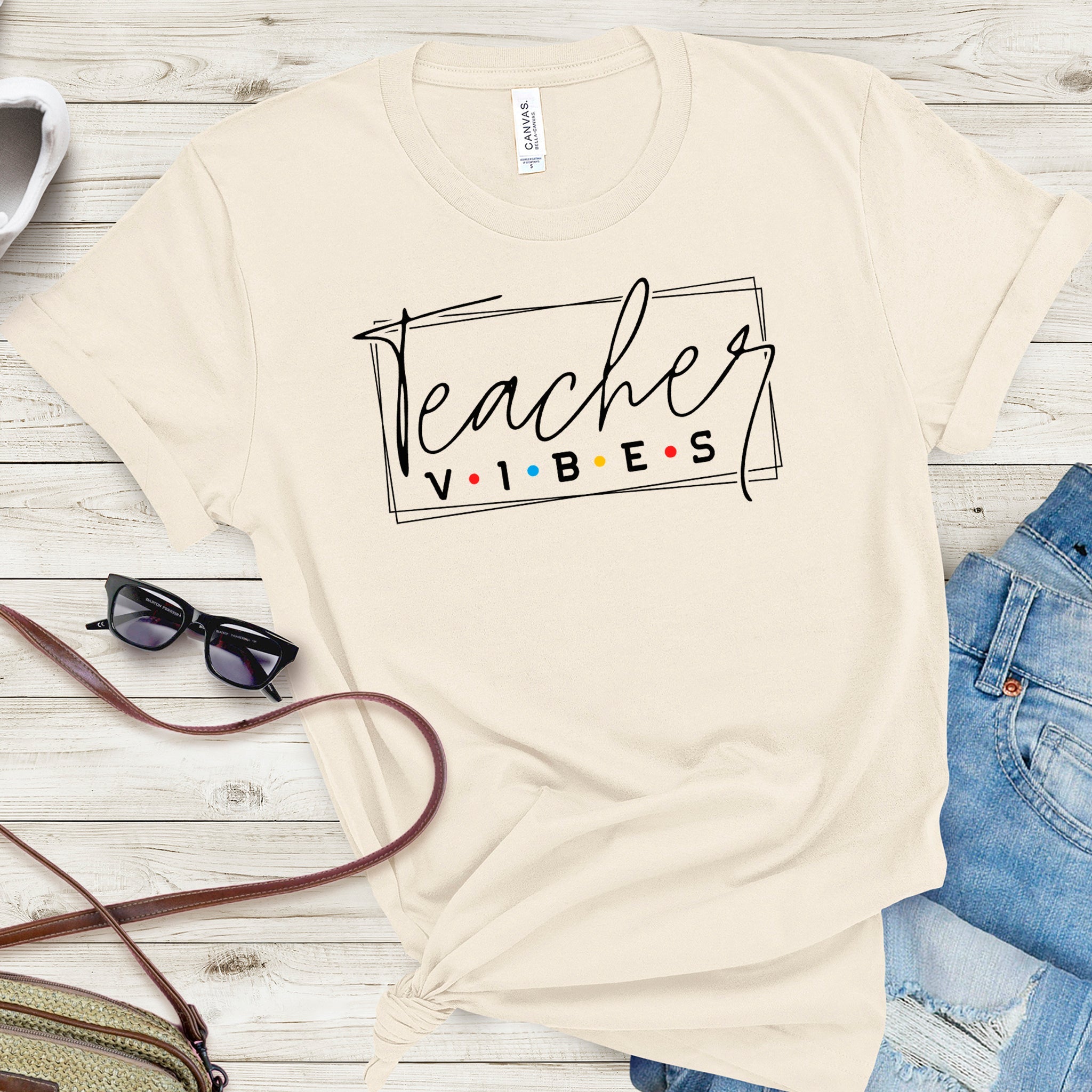 Teacher Vibes Premium T-Shirt | Embedded Designz