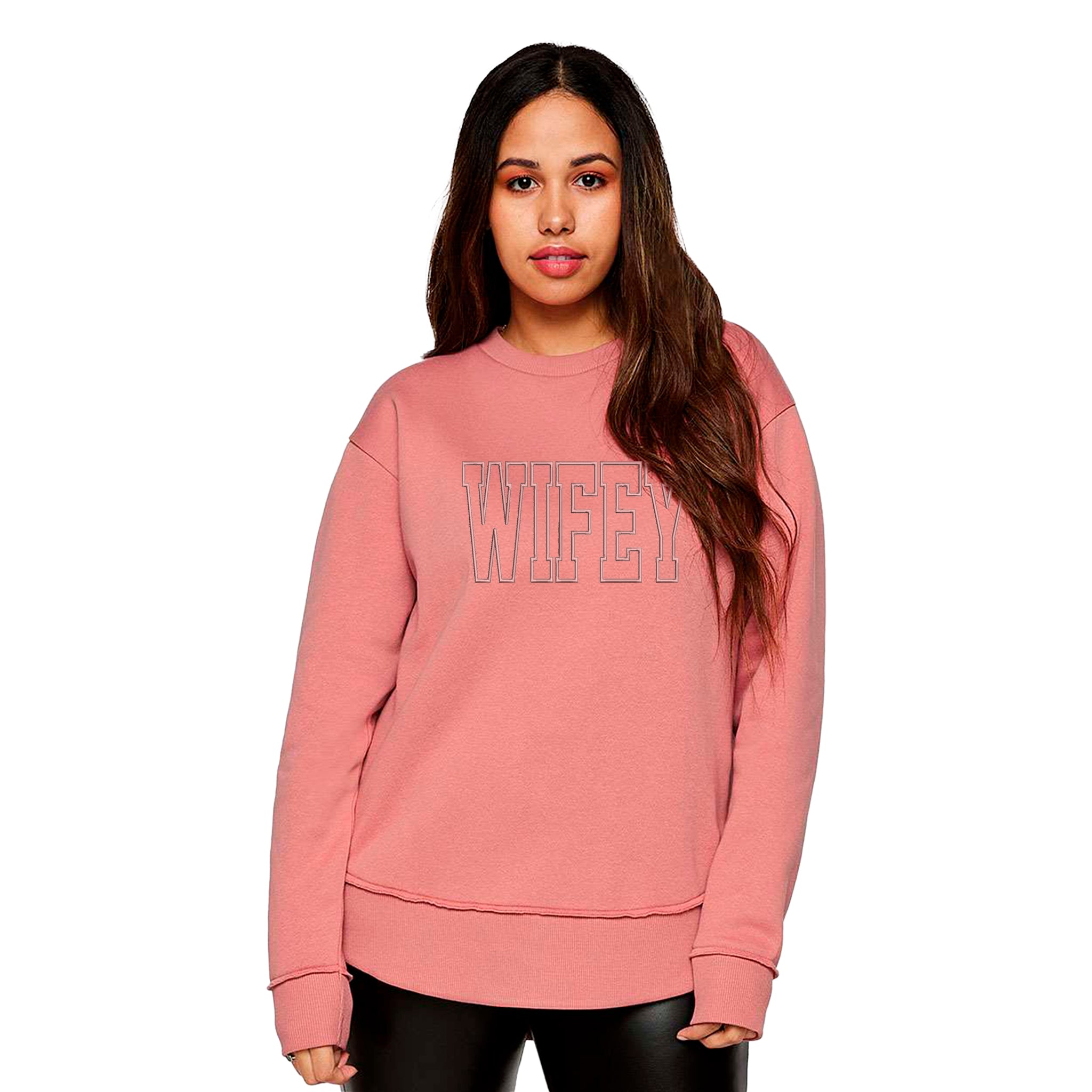 Wifey Premium Embroidered Sweatshirt | Embedded Designz