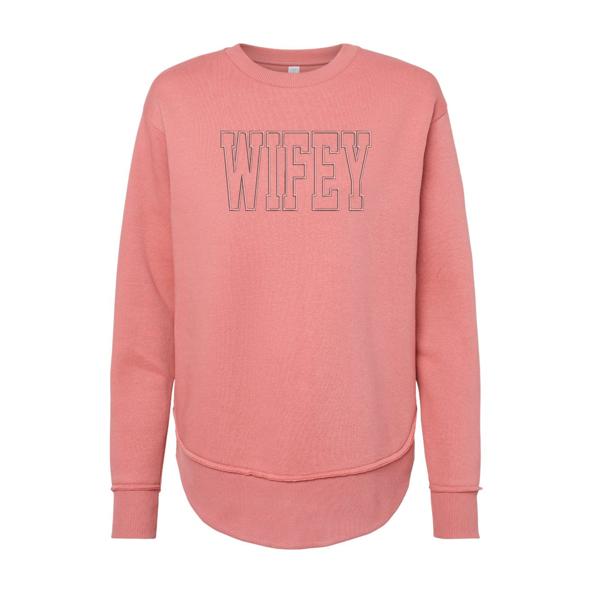 Wifey Premium Embroidered Sweatshirt | Embedded Designz