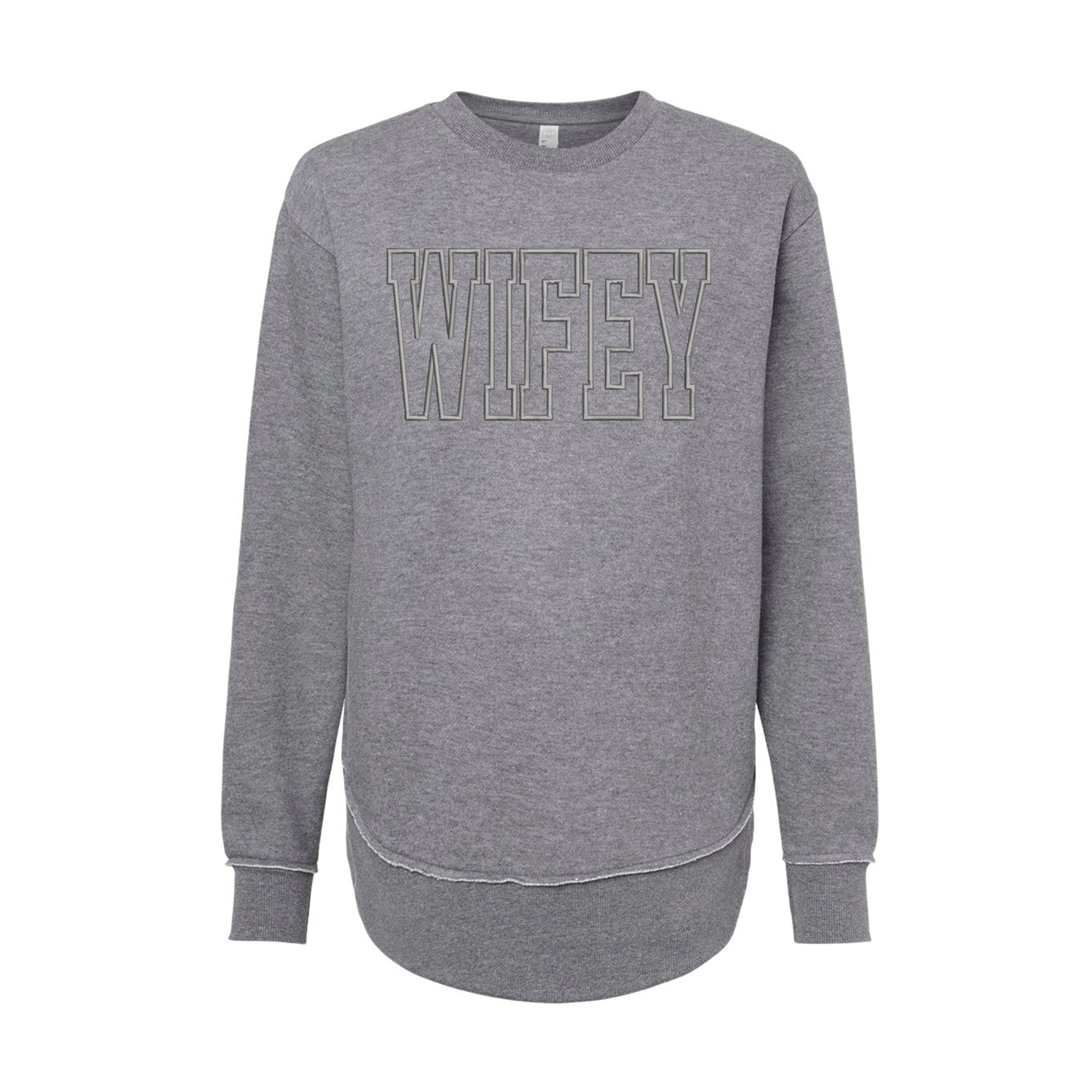 Wifey Premium Embroidered Sweatshirt | Embedded Designz